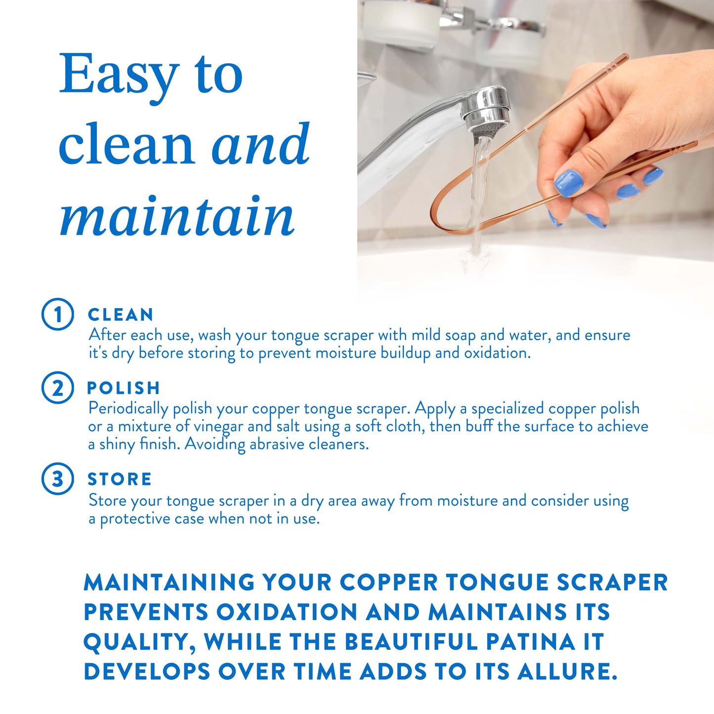Copper Tongue Scraper