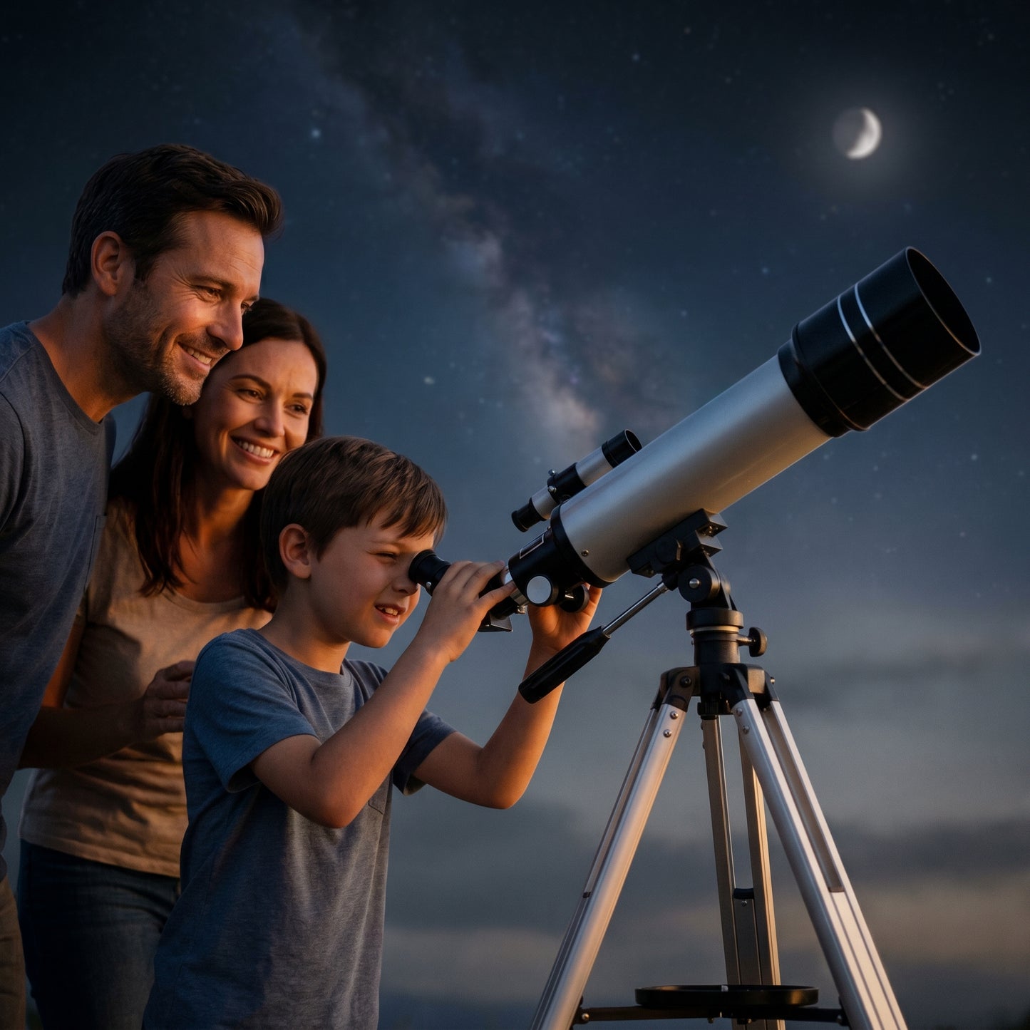 Their First Telescope — See the Moon Up Close