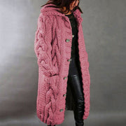 Elegant Longline Knit Coat
