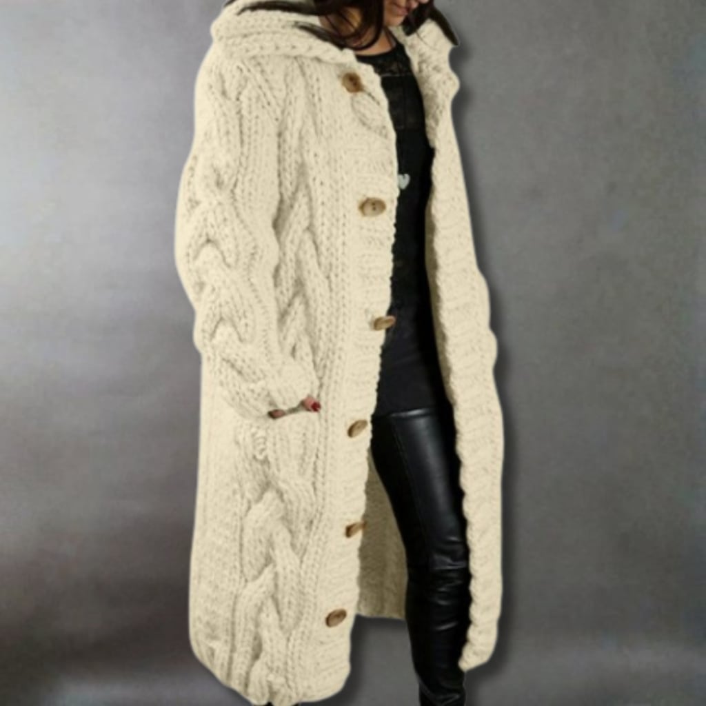 Elegant Longline Knit Coat