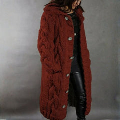 Elegant Longline Knit Coat