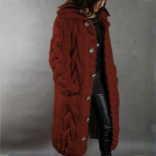 Elegant Longline Knit Coat